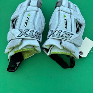 White STX Cell V Lacrosse Gloves Medium