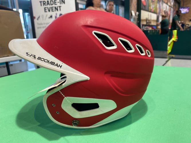Red Size 6 1/4- 7 Boombah Batting Helmet (Used)