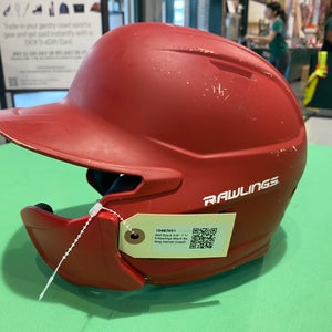 Red Size 6 3/8 - 7 1/8 Rawlings Mach Batting Helmet (Used)