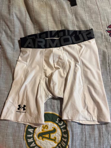 White Large Men's Under Armour Compression (Used)