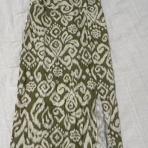 Zara Green and White Strapless Maxi Sundress, size XS