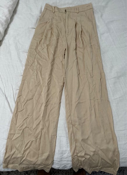 12th Tribe Women’s Tan Straight cut Pants, size S