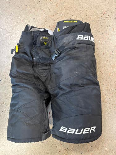 Black Senior Medium Bauer Supreme Mach Hockey Pants (Used)