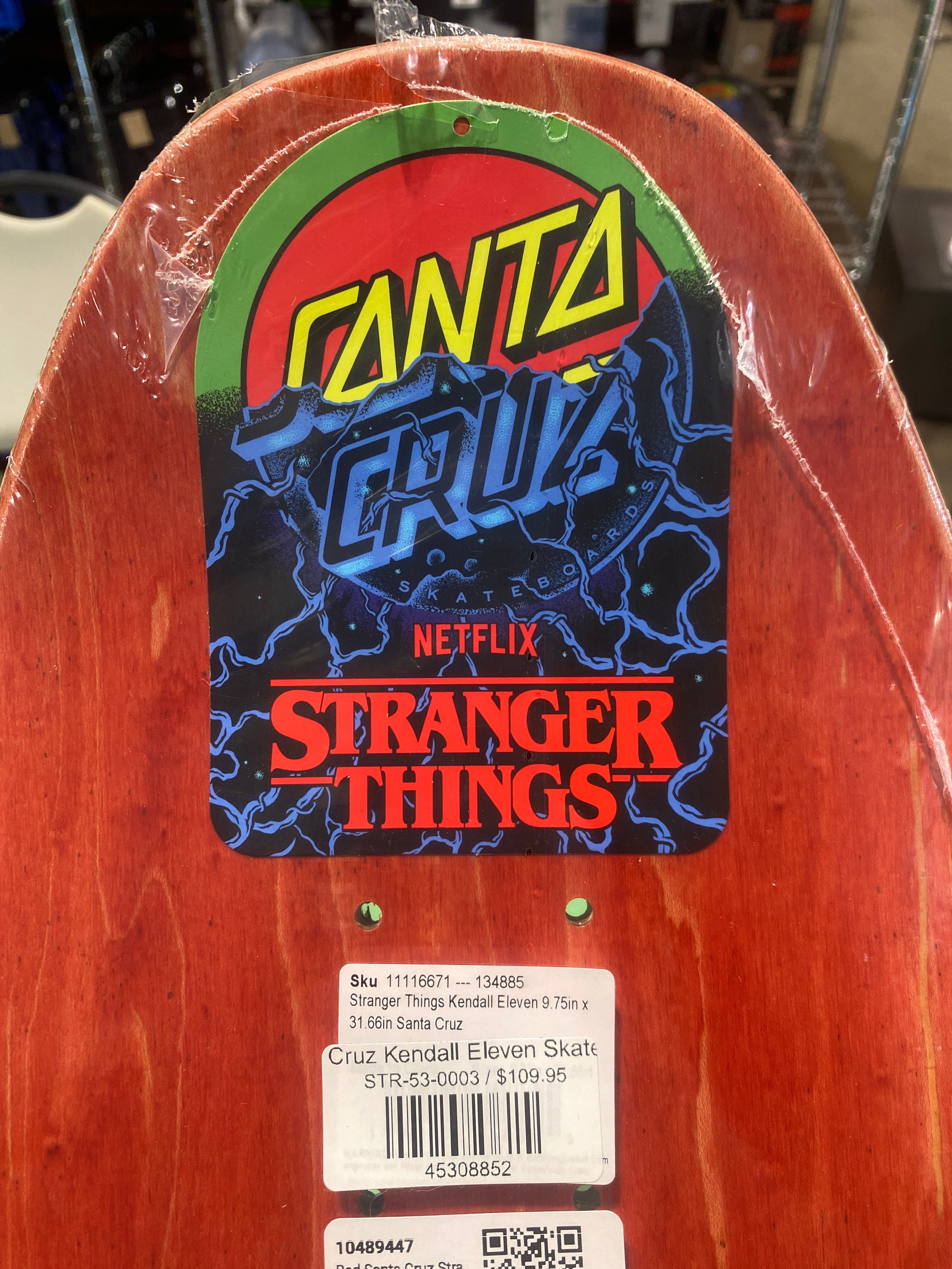 Red Santa Cruz Stranger Things Kendall Eleven Skateboards (New