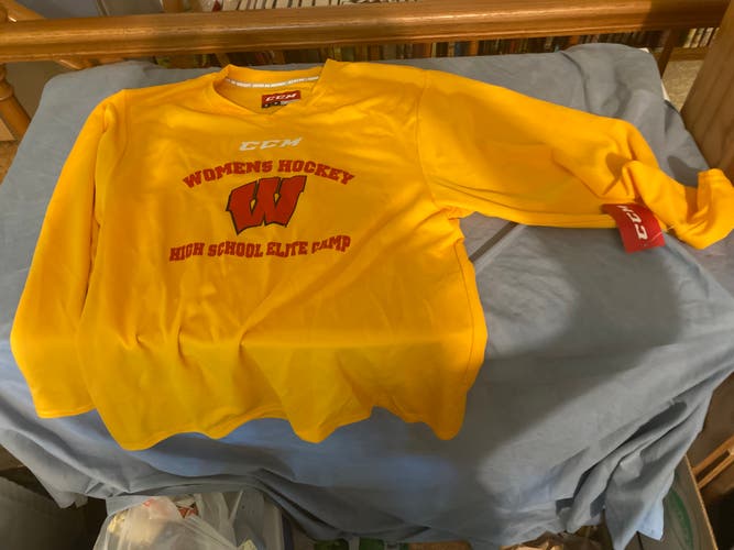 Yellow Large Adult Mens Unisex CCM 5000 Practice Jersey (New)