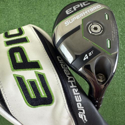 Callaway EPIC Super 4 Hybrid 4H 21* AeroTech SteelFiber fc75 F4 Stiff Flex