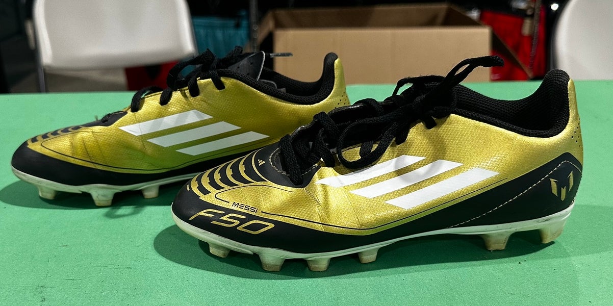 Black Unisex YOUTH Size M 4.5 (W 5.5) Adidas Messi Cleats Molded Cleats (Used)