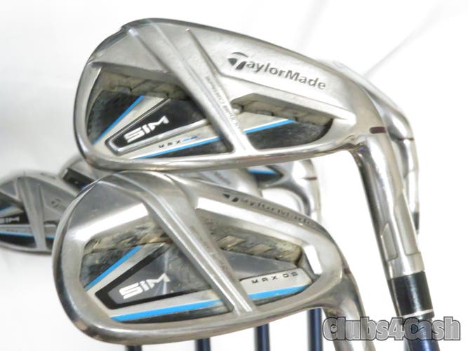 TaylorMade SIM MAX Irons Fujikura Ventus Blue 5-A 6-P, A, Sw .. SENIOR