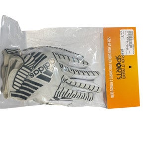 Used Adidas BLK/WHT GLOVES FB Gloves White Junior 11834-S000037572
