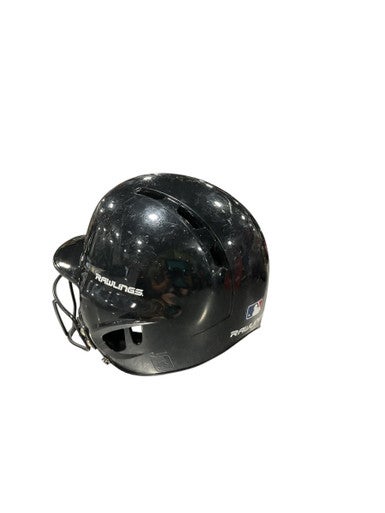 Used Rawlings BB BLACK HELMET MASK Batting Helmet w/Mask Black SM 11834-S000037633