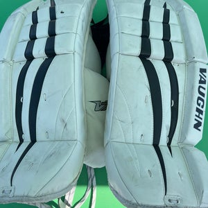 White 24" Junior Vaughn Velocity V7 Goalie Leg Pads