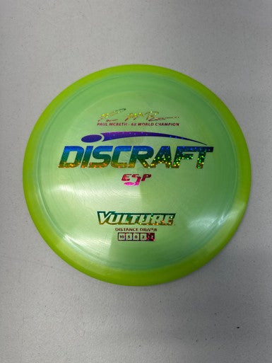 Used Discraft ESP VULTURE Disc Golf Driver Kelly green 169g 11835-S000195994