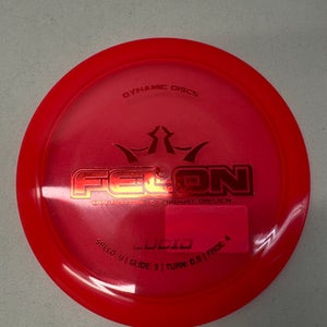 Used Dynamic Discs LUCID FELON Disc Golf Driver Red 169g 11835-S000196001