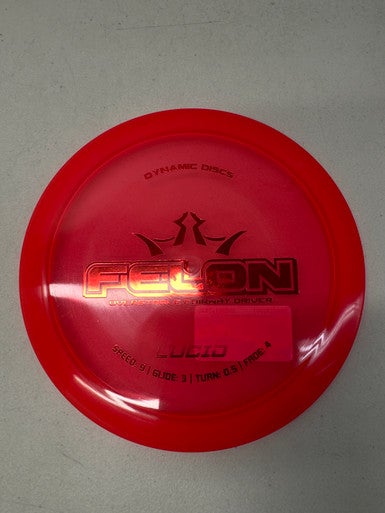 Used Dynamic Discs LUCID FELON Disc Golf Driver Red 169g 11835-S000196001