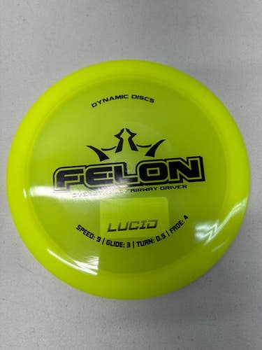 New Dynamic Discs LUCID FELON Disc Golf Driver Yellow 168g 11835-S000196003