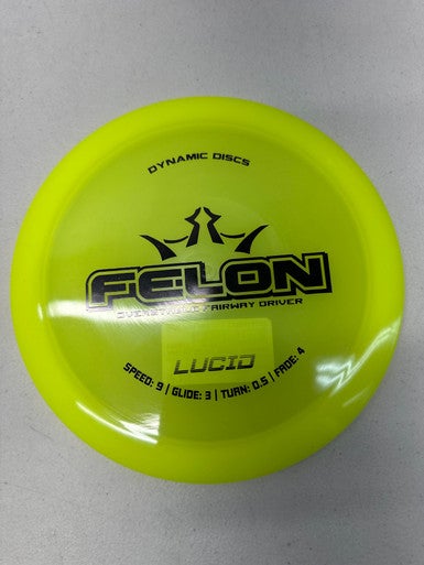 Used Dynamic Discs LUCID FELON Disc Golf Driver Yellow 168g 11835-S000196003
