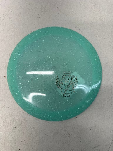 Used Innova CHAMPION METAL FLAKE AZTEC HALO PIG Disc Golf Driver Teal 173g 11835-S000196218