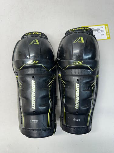 Used Warrior ALPHA QX Junior Shin Guards Black 9" 11835-S000196547
