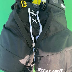 Black Junior Large Bauer Supreme 3S Pro Hockey Pants