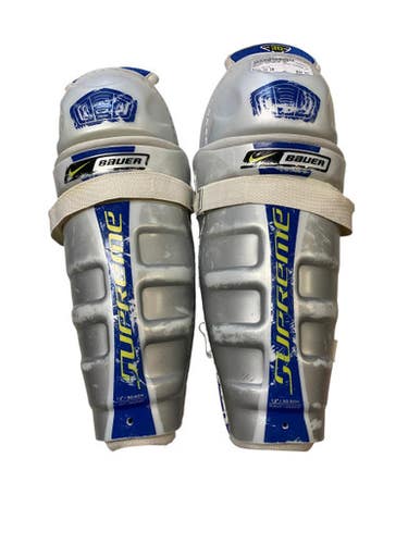 Used Bauer SUPREME 30 Senior Shin Guards White 14" 11706-S000358382