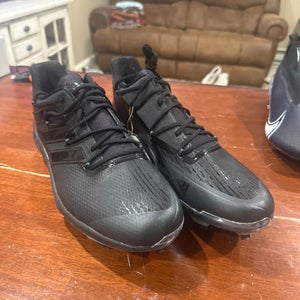 Black Men's Size M 15.0 (W.16.0) Adult Adidas Low Top Adizero Afterburner Metal (New)