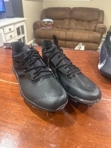 Black Men's Size M 15.0 (W.16.0) Adult Adidas Low Top Adizero Afterburner Metal (New)