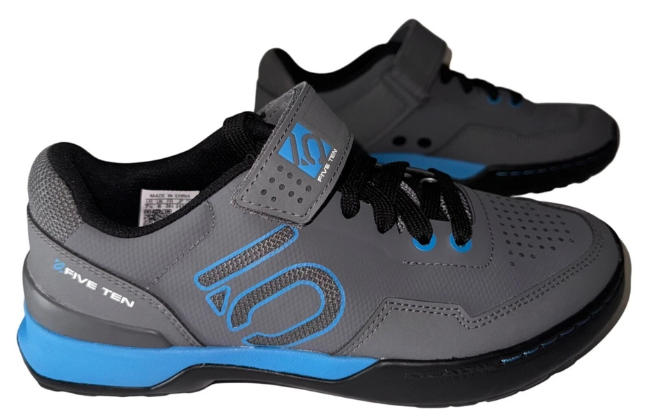 Adidas Womens 7.5 Five Ten 5/10 Cyan Kestrel Mountain Biking Shoes Gray & Blue