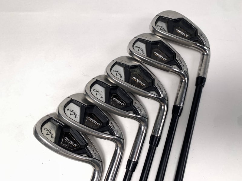 Callaway Rogue ST Max OS Iron Set 7-PW+GW+SW Cypher Fifty 5.0 50g Senior RH
