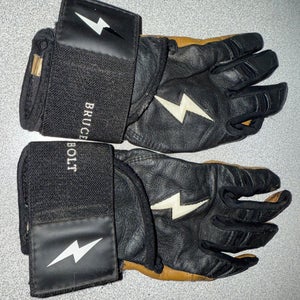 Brown Youth Small Bruce Bolt Batting Gloves (Used)