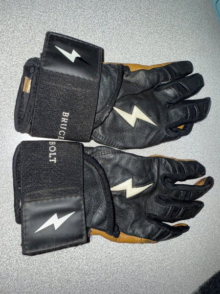 Brown Youth Small Bruce Bolt Batting Gloves (Used)