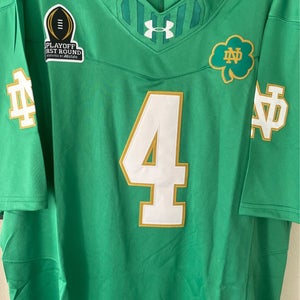 Notre Dame College Football Playoff Jersey Jeremiyah Love Large