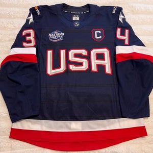 2025 NHL 4 Nations Face-Off - Team USA - A. Matthews #34 - FAP w/ sponsorships patches