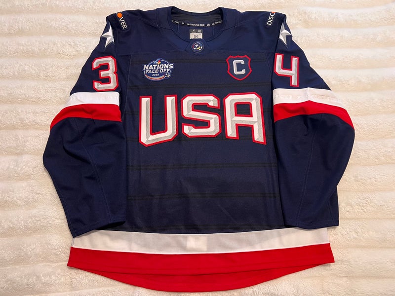2025 NHL 4 Nations Face-Off - Team USA - A. Matthews #34 - FAP w/ sponsorships patches