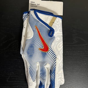 Nike Vapor Jet 8.0 Wide Receiver Football Gloves Size Large Red / White / Blue