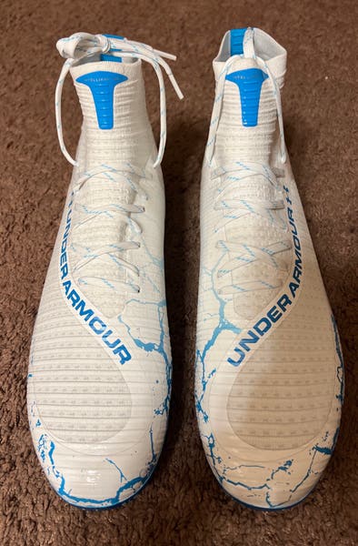 NEW Under Armour Highlight MC Football Cleats White/Blue  display picture 1