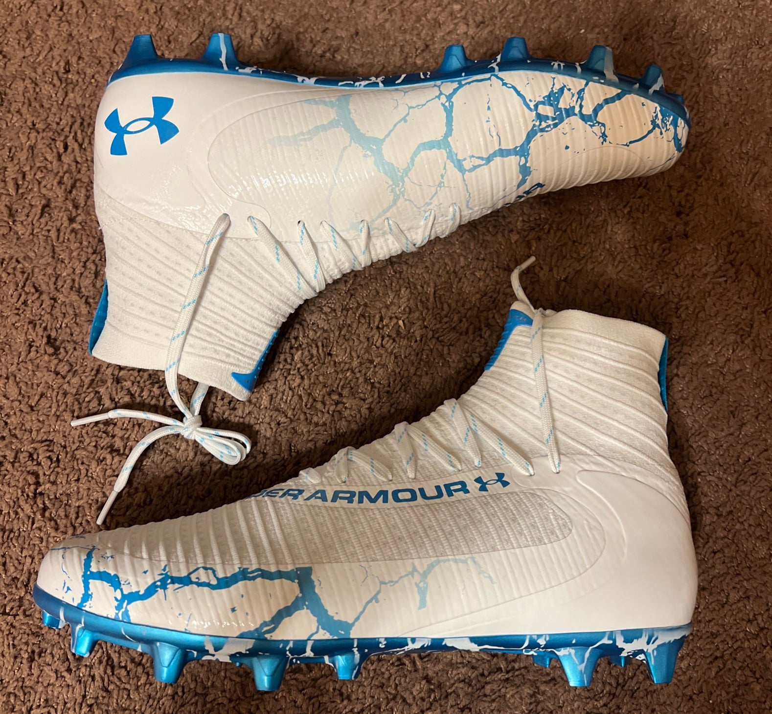 NEW Under Armour Highlight MC Football Cleats White/Blue 3027302 100 Size 14 UNDER ARMOUR Spotlight Lux MC Football Cleats, Size 14  main image 3