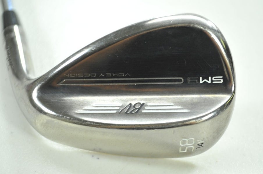 Titleist Vokey SM9 Brushed Steel 58*-14K Wedge Right Wedge Flex Steel # 193968