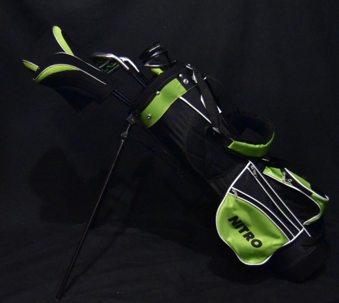 NITRO junior GOLF CLUBS AND BAG  4ft6-7ft8 D-37IN 7-33