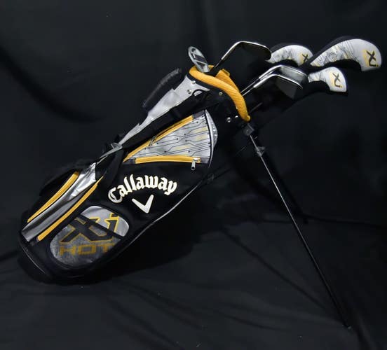 CALLAWAY HOT JUNIOR GOLF CLUBS AND BAG 5 DIVIDERS 4ft7-4ft9 0-40 7-34