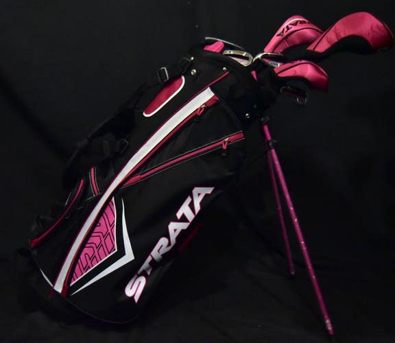 STRATA GOLF CLUBS AND BAG NEW LH 44-D 7-36