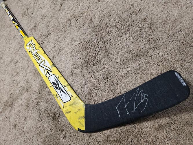 MARC ANDRE FLEURY 06'07 Signed Pittsburgh Penguins NHL Game Used Stick coa