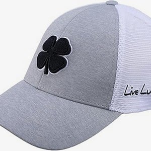 NEW Black Clover Live Lucky Perfect Luck 18 Silver Fitted S/M Golf Hat/Cap