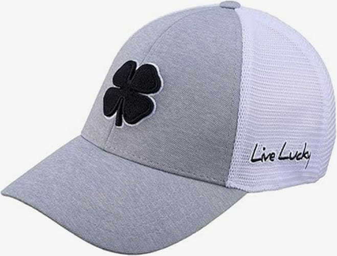 NEW Black Clover Live Lucky Perfect Luck 18 Silver Fitted S/M Golf Hat/Cap