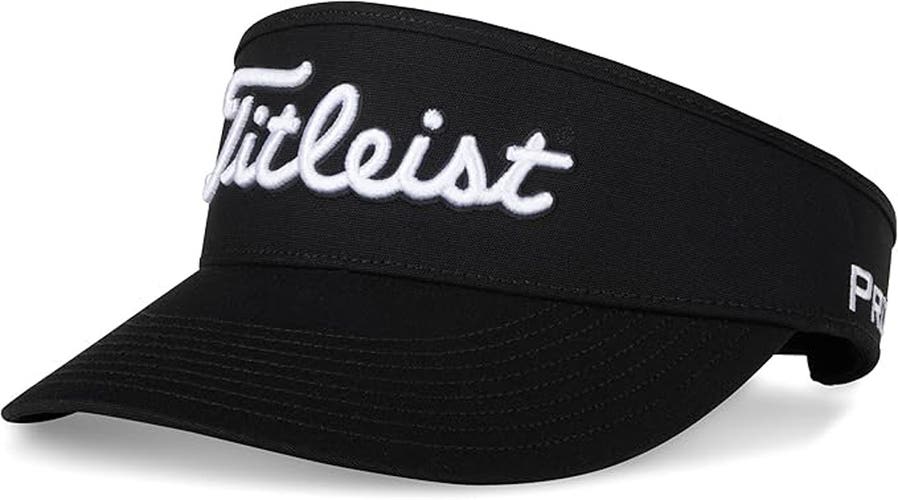 NEW Titleist Tour Visor Black/White Adjustable Golf Hat/Cap OSFM (Closeout)