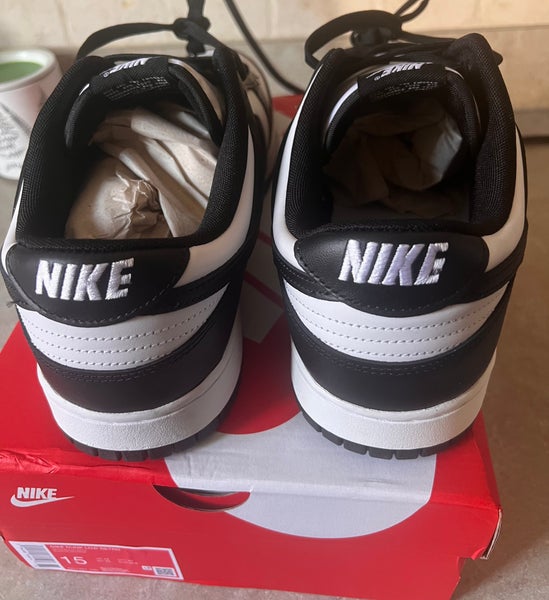 Nike Dunks Black and White Panda Sneakers Size 15 Brand New With Box