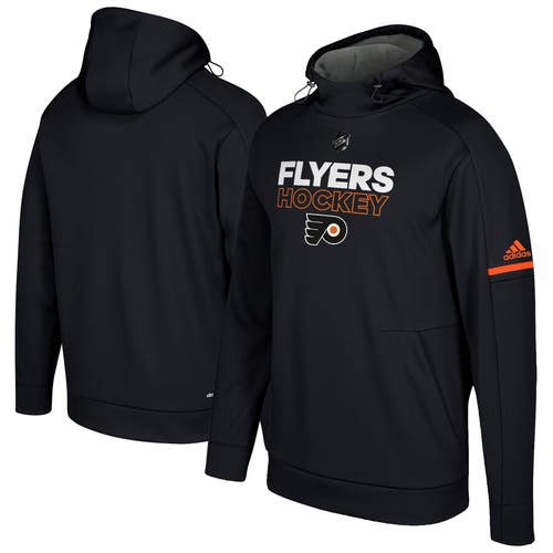 Men's Large Philadelphia Flyers adidas Black Authentic Player - Hoodie Sweatshirt