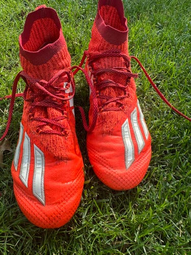 Men's Size M 8.5 (W 9.5)  Adidas High Top Adizero PrimeKnit Molded Cleats (Used)