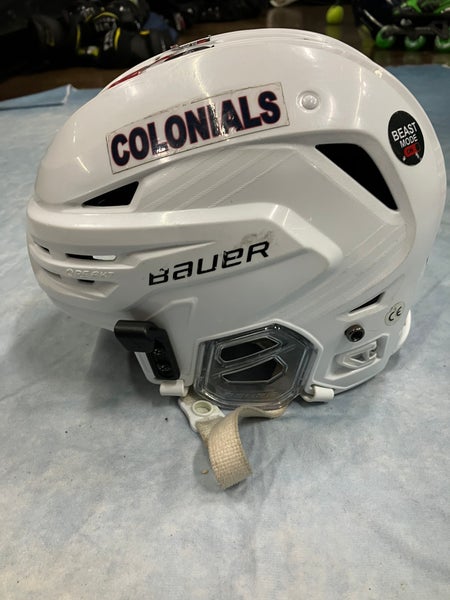 White Medium Bauer Re-Akt 85 Helmet (Used)