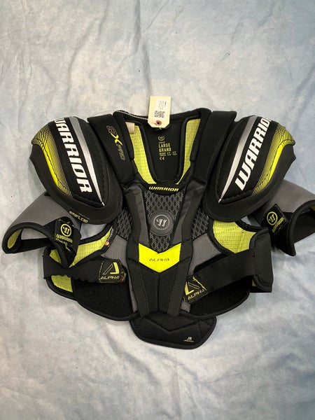 Large Junior Warrior Alpha QX Pro Shoulder Pads (Used)