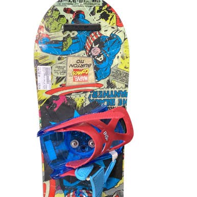Used Burton MADBOMB CAPTAIN AMERICA SNOWBOARD Boys Board/Binding Navy Blue 110 cm 11479-S000399017